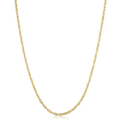 Solid 14k Yellow Gold Filled 2.4 mm Double Cable Link Chain Necklace (16, 18, 20, 24 or 30 inches)