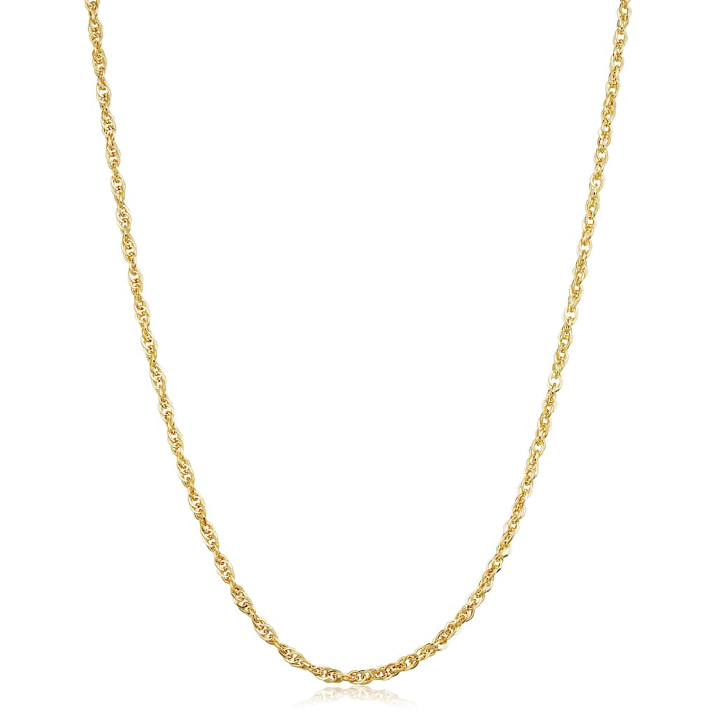 Solid 14k Yellow Gold Filled 2.4 mm Double Cable Link Chain Necklace (16, 18, 20, 24 or 30 inches)