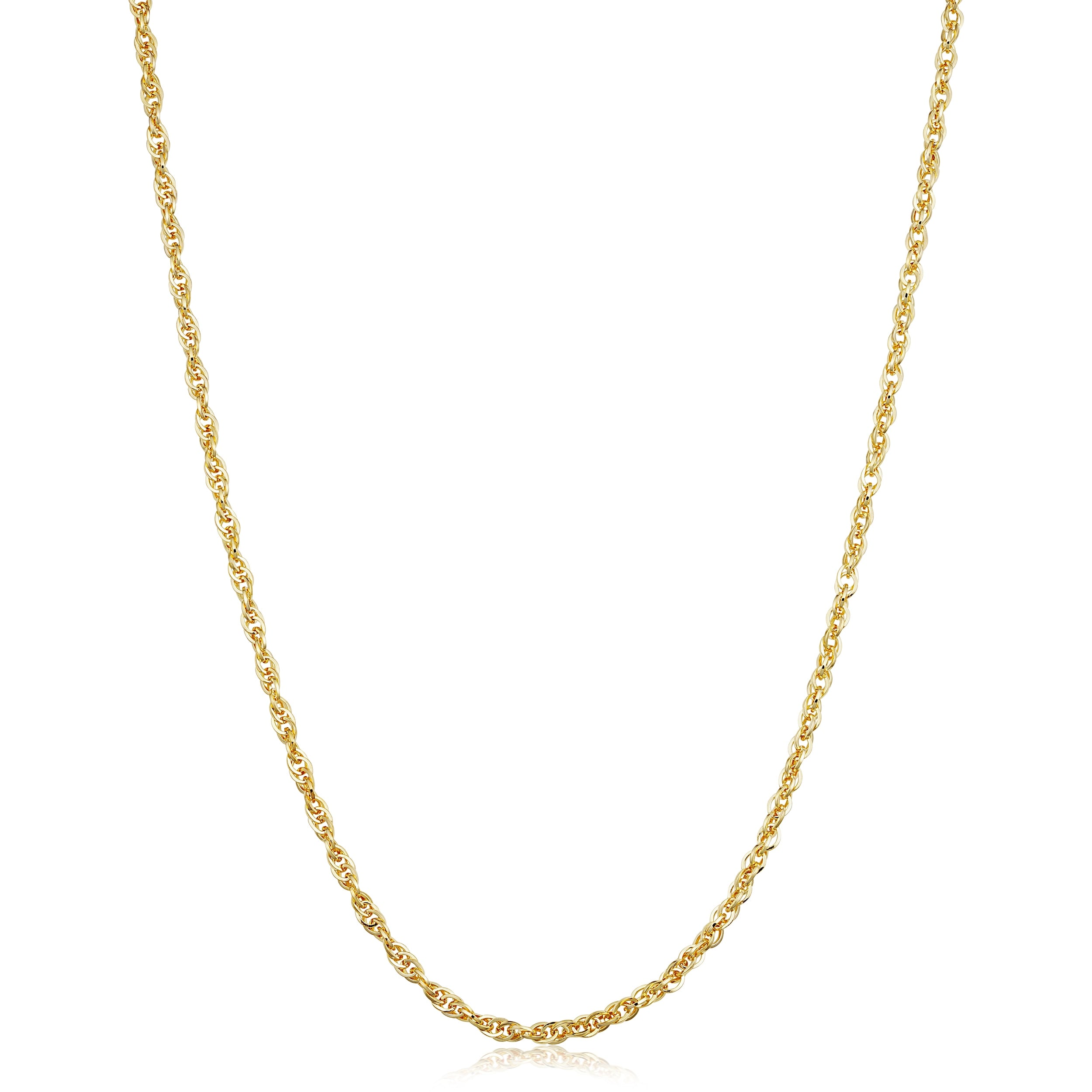 Au Naturale Solid 14k Yellow Gold Filled 2.4 mm Double Cable Link Chain Necklace (16, 18, 20, 24 or 30 inches)