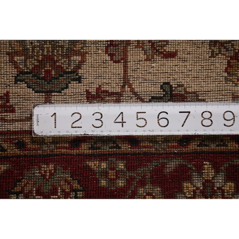 Floral Ivory Agra Indian Foyer Rug Hand-Knotted Wool Carpet - 3'1"x 5'1"