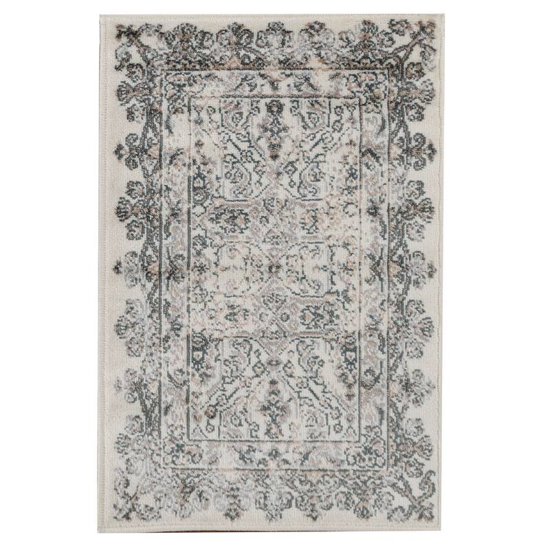Superior Traditional Vintage Distressed Polypropylene Area Rug
