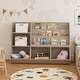 preview thumbnail 16 of 18, Ameriwood Home Tyler Kids Extra Large Book and Toy Storage Organizer, Black Oak Off-White
