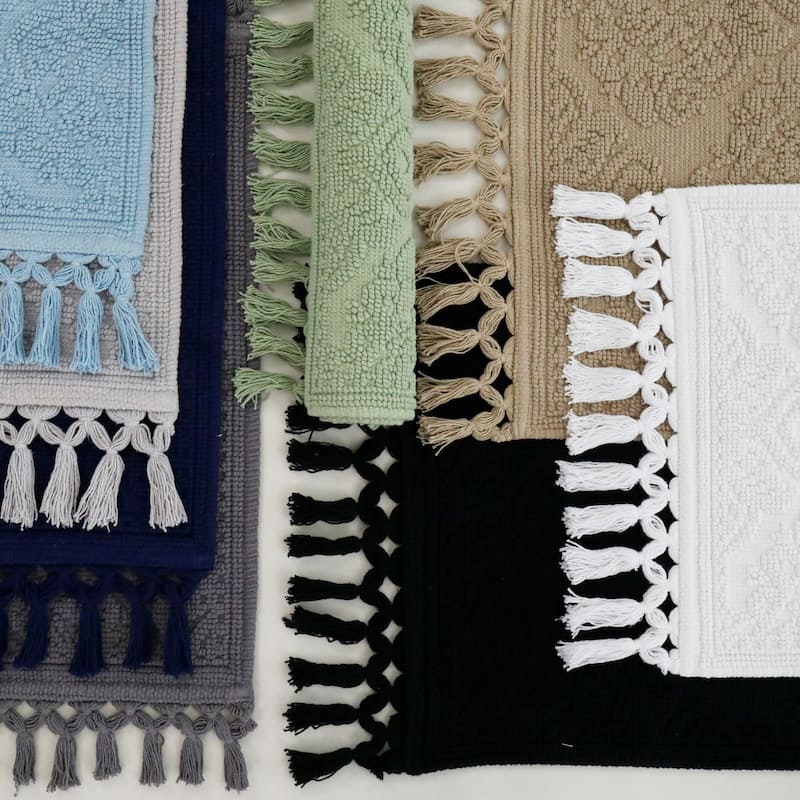 Jean Pierre Ricardo Cotton Fringe 2-Piece Bath Rug Set