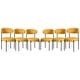preview thumbnail 28 of 48, Bayville Mid-Century Curved Back Fabric Upholstered Metal Dining Chair (Set of 6)
