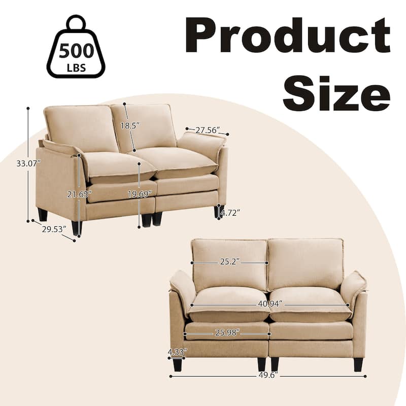 Luxury 2-Seat Sofa – Cloud-Like Comfort, Sturdy Design – For Living Rooms & Offices