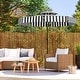 preview thumbnail 18 of 25, Outsunny 8.6FT Patio Umbrella, UPF 30+ Outdoor Market Umbrella, 2-Tier Vented Patio Table Umbrella with Crank 8 Ribs