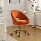 preview thumbnail 2 of 8, HULALA HOME Ramona Modern Velvet Height Adjustable 360 Swivel Task Chair with Metal Base