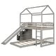 preview thumbnail 26 of 30, Twin over Twin Bunk Bed with Slide, Storage Steps & Playhouse Design