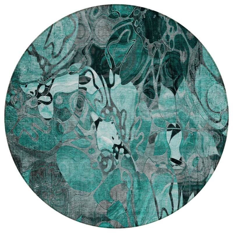 Camo Artistic Abstract Weather Resistant Classic Meets Modern Outdoor Rug