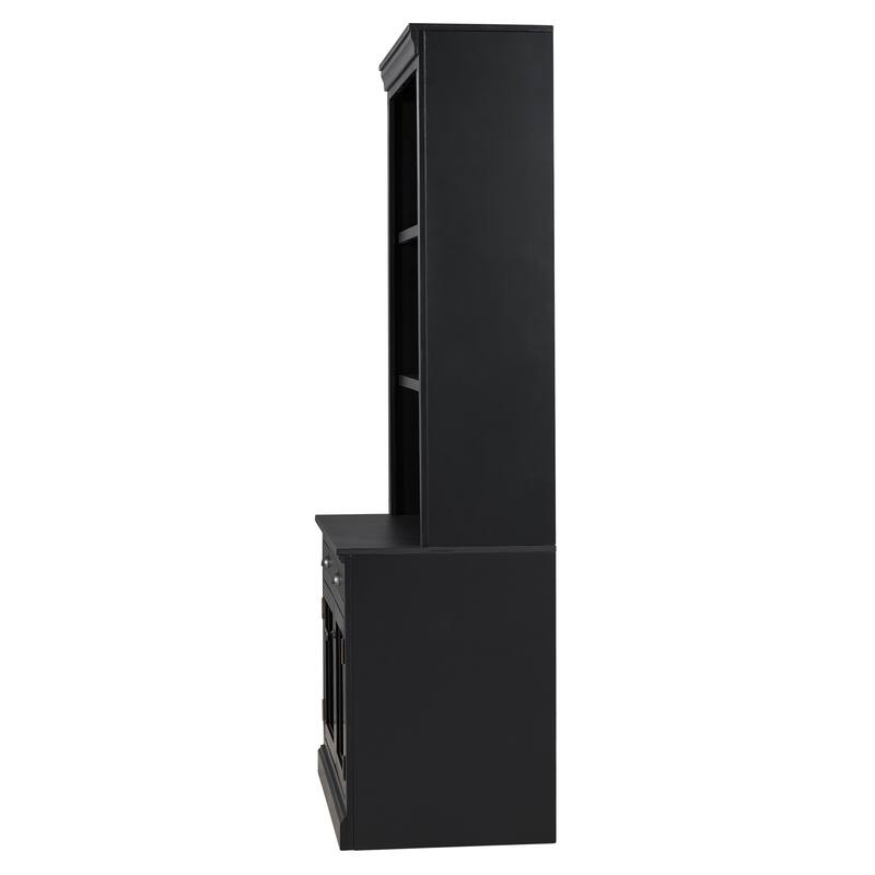 83.4"Tall Bookshelf with LED Lighting