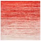 SAFAVIEH Adirondack Vera Modern Ombre Distressed Stripe Area Rug - 6'7" Square - Orange/Grey