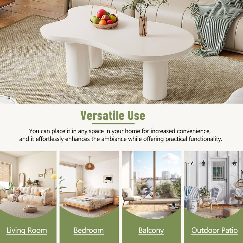 Cloud shaped easy to assemble coffee table