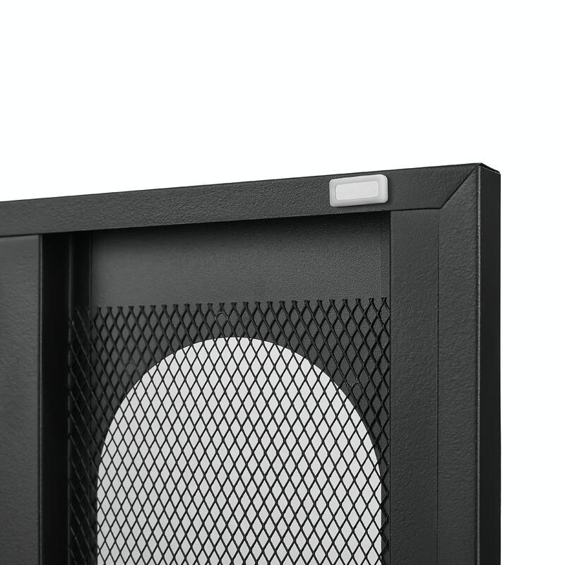 High Shoe Cabinet with Adjustable Partitions & Mesh Doors