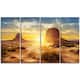 Designart Monument Valley at Sunset Landscape Wall Artwork Print on ...