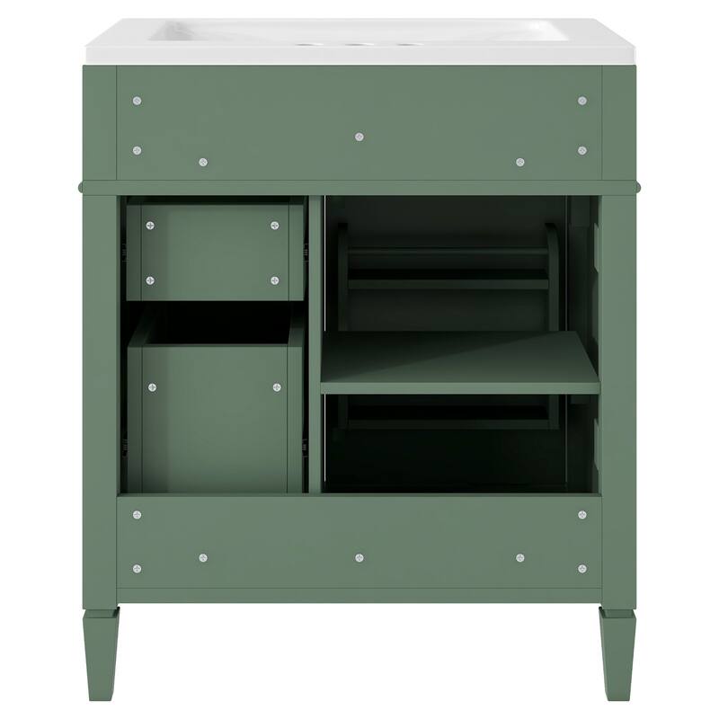 30"Wall Mounted Bathroom Vanity with Resin Sink