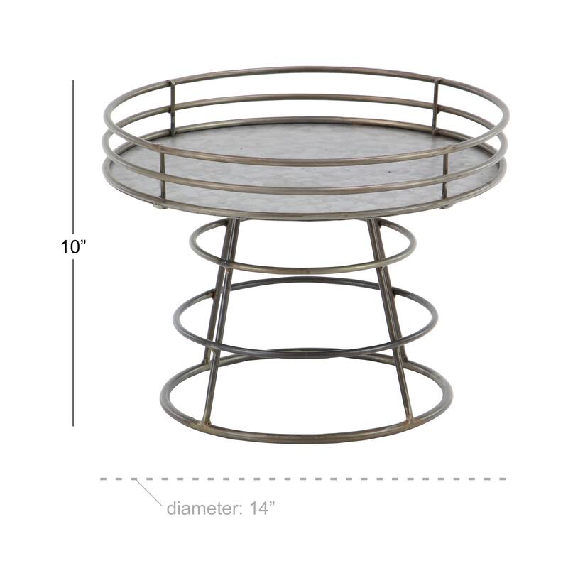 Gray Metal Cake Stand