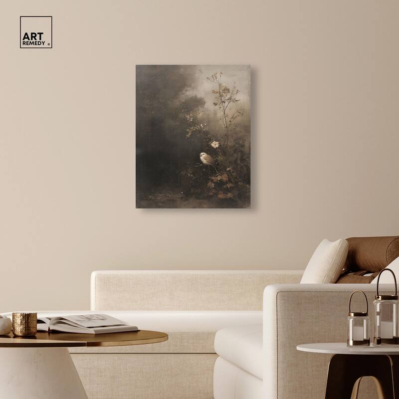 Owl in the Shadows II Canvas by Art Remedy, Gallery Wrapped