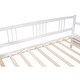 preview thumbnail 14 of 16, Twin Size Floor Bed Frame for Kids, Wood Montessori Floor Beds with Fence Rail for Boys Girls
