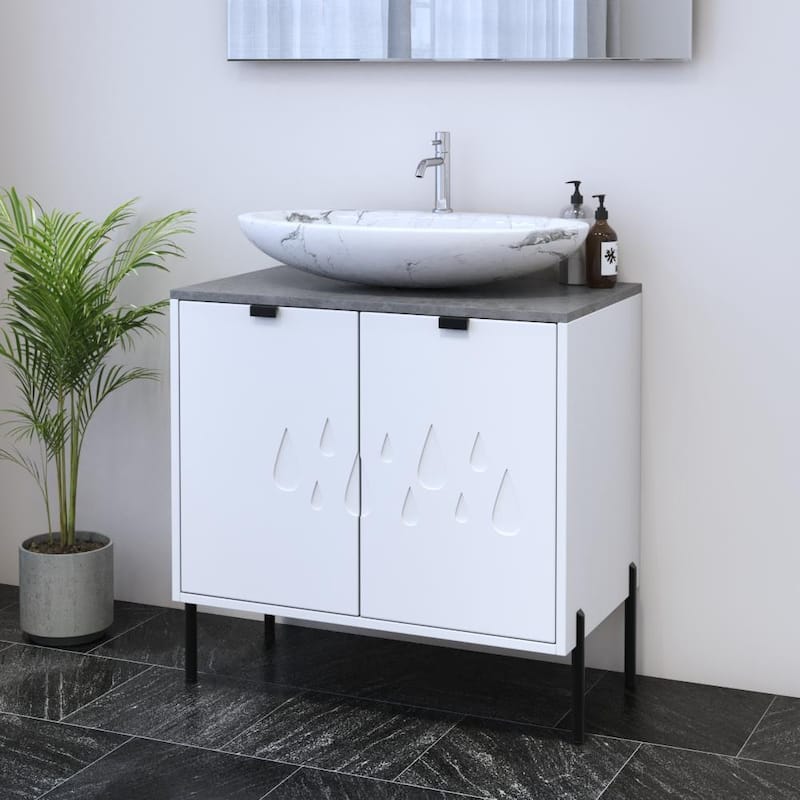 Teardrop 2D 80 Floating Bathroom Vanity (32" Width)