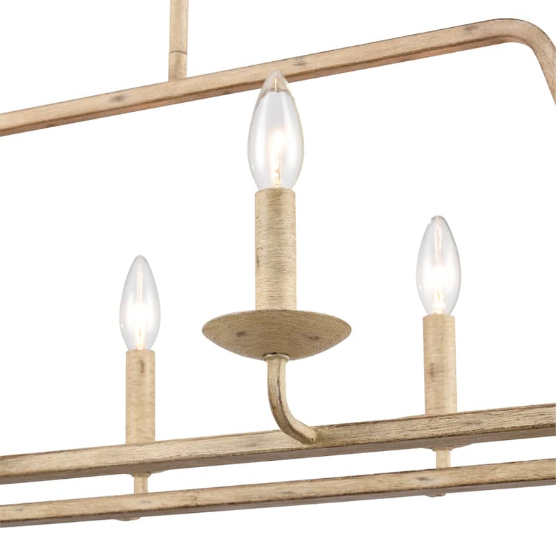 Elk Home Ellisville Antique Cream Finish 6 Light Chandelier