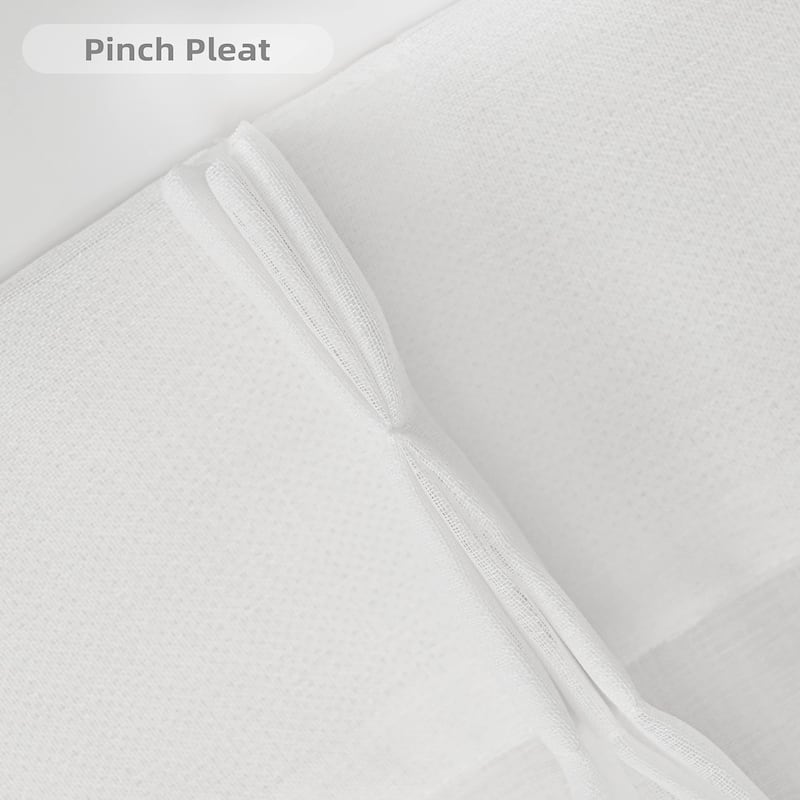 DriftAway Pinch Pleat Solid White Sheer Curtains Light Filtering Privacy Drapes for Living Room Bedroom Window Treatments