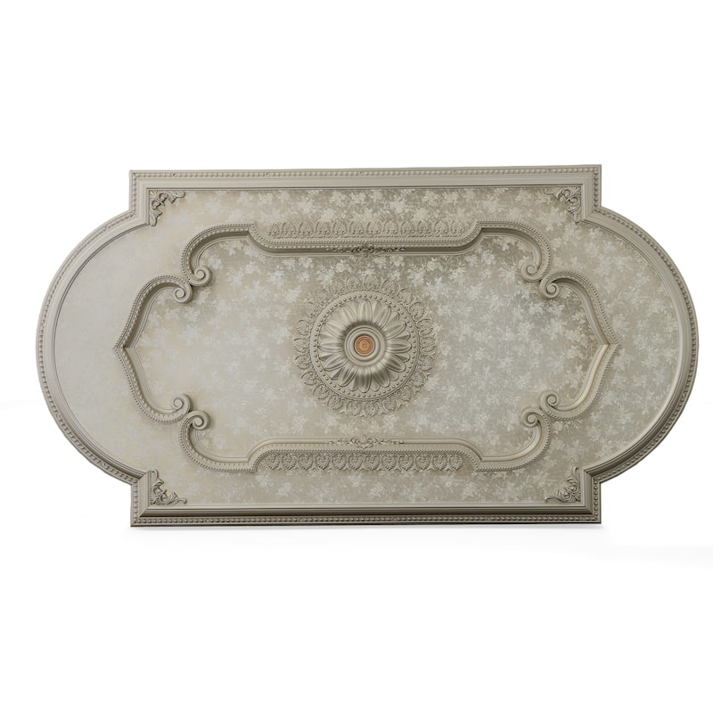 Blanco Rectangular Chandelier Ceiling Medallion 94 inches - Silver