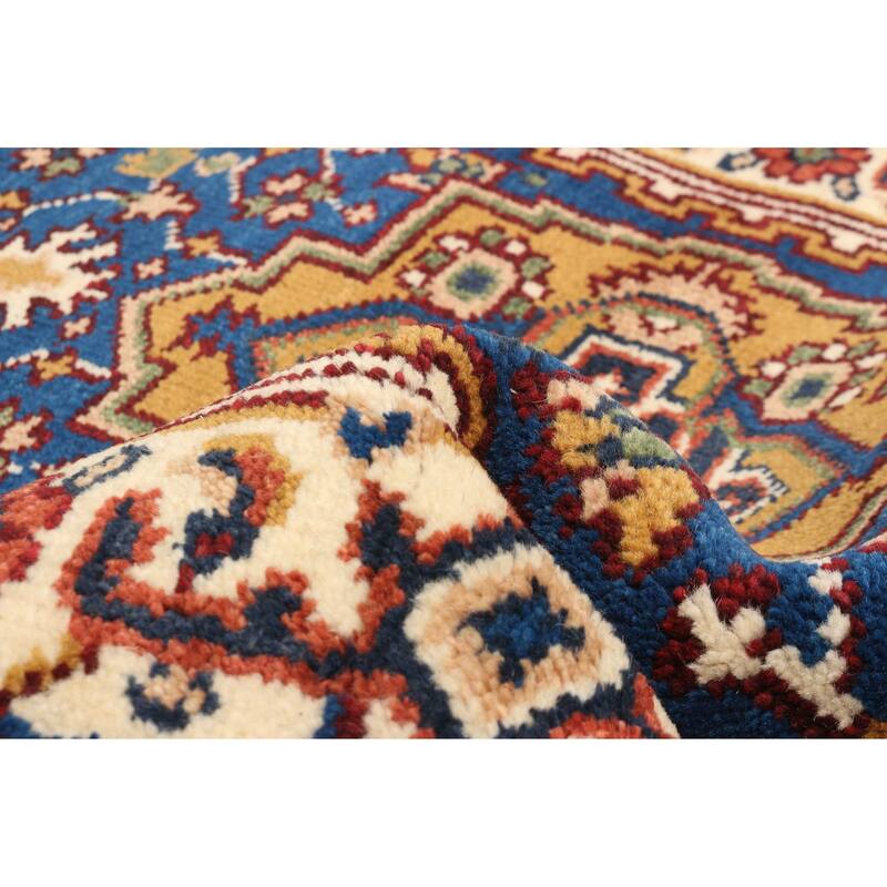 ECARPETGALLERY Hand-knotted Serapi Heritage Blue Wool Rug - 2'8 x 8'0