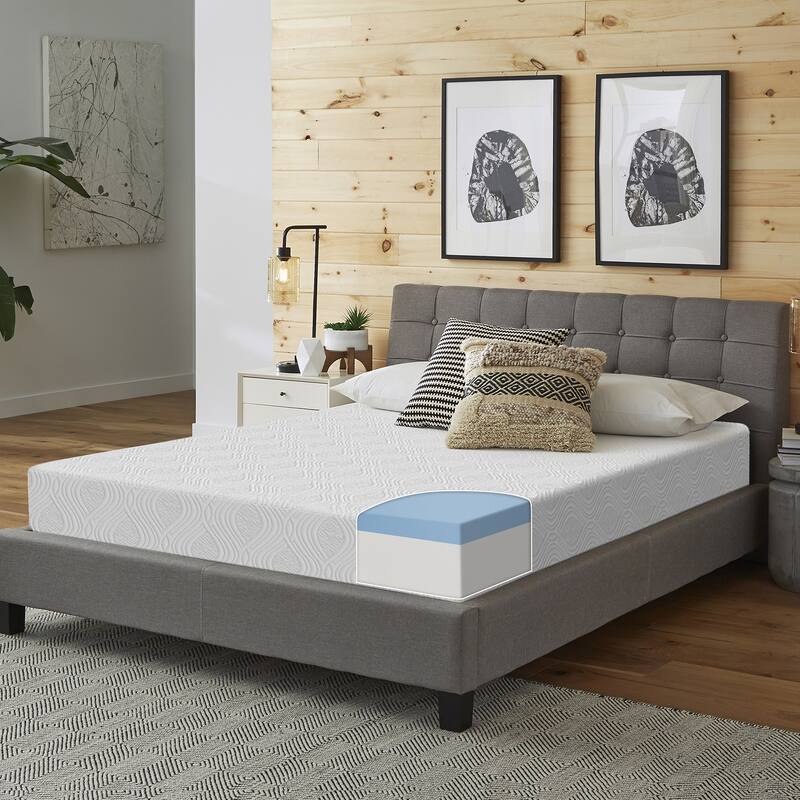 Slumber Solutions Nexus 8-Inch Firm Gel Memory Foam Mattress In A Box - Cooling