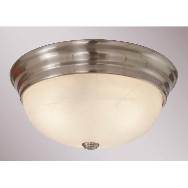 Volume Lighting V7572 Marti 2 Light 13" Flush Mount Ceiling Fixture - Brushed Nickel