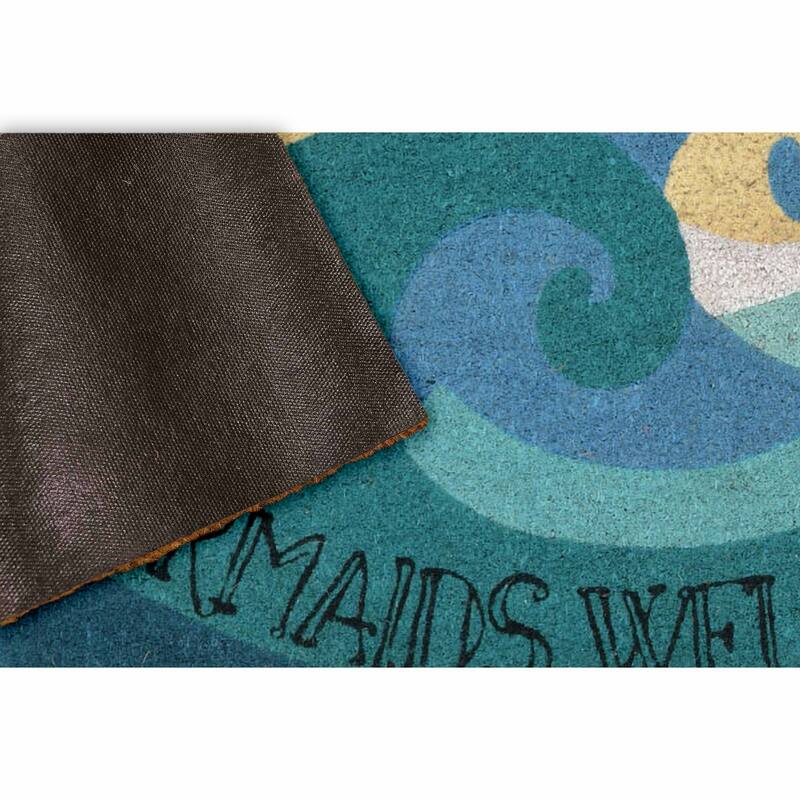 Liora Manne Natura Mermaids Welcome Outdoor Mat Ocean 24"x36"