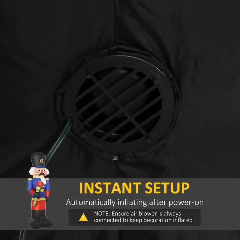 HOMCOM Giant Nutcracker Decoration, Christmas Nutcracker, Large Christmas Decoration