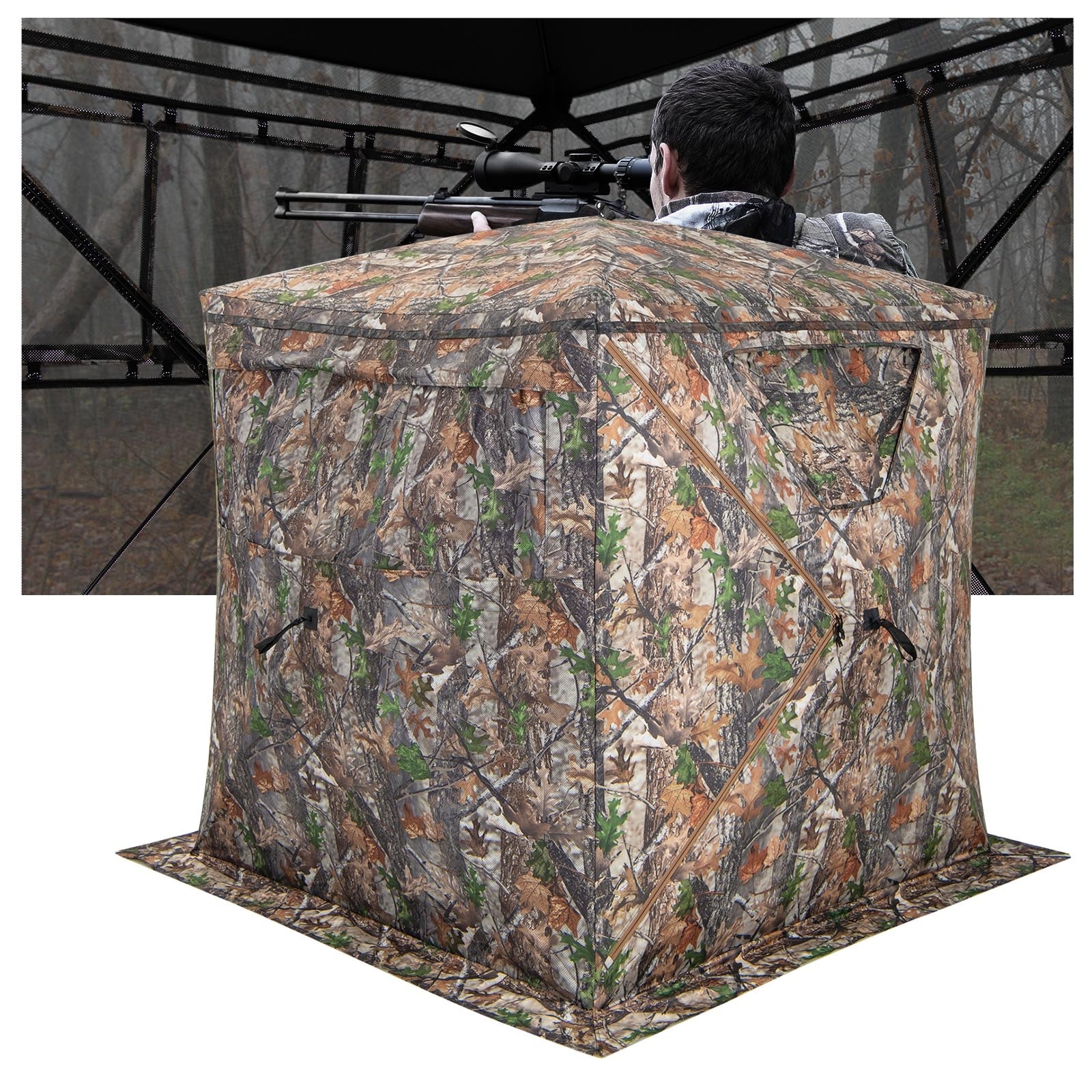 Costway Hunting Blind Portable Pop Up Ground Tent 2-3 Person with - See Details