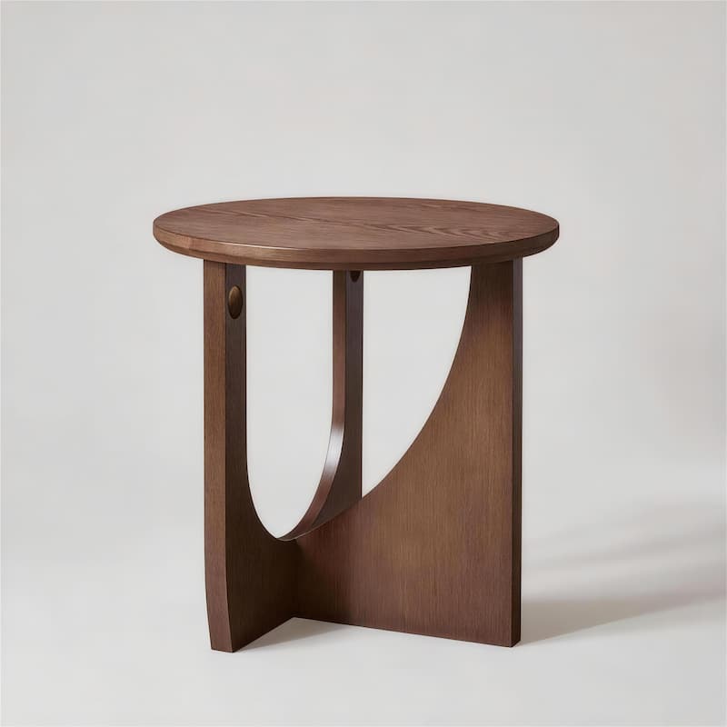 100% Solid Wood Side Table, Natural Wooden End Table,Rustic Center Table,Simple Accent Table for Living Room