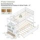 preview thumbnail 12 of 25, Costway Twin Over Twin Bunk Bed with Trundle Stairway and Storage - 39'' x 75''