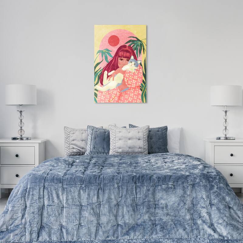 Wynwood Studio Canvas Fashion and Glam An Adorable Pair Pink and Light Pink Modern & Contemporary Wall Art Canvas Print - 36 x 24