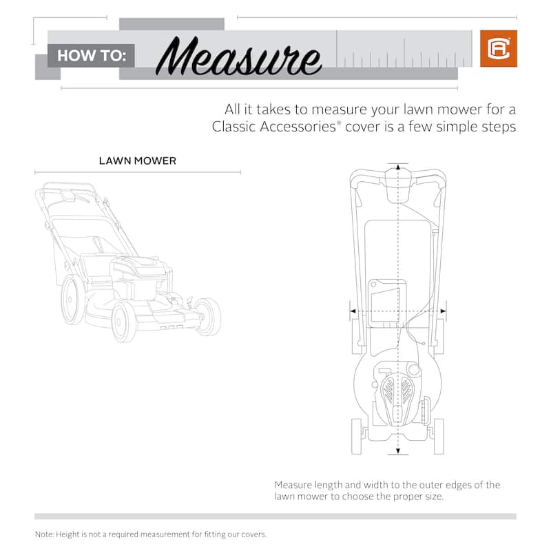 Classic Accessories StormPro RainProof Heavy-Duty Lawn Mower Cover - Fits gas, electric and push reel mowers