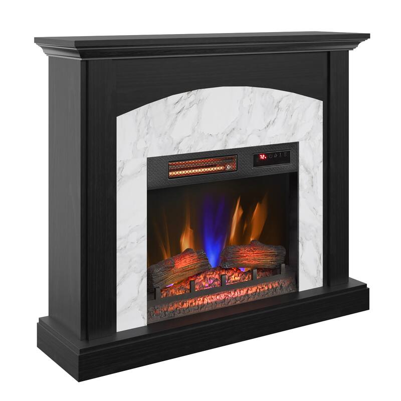 duraflame® Electric Fireplace Wall Mantel, Faux Marble