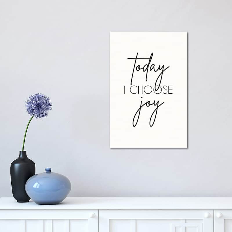 iCanvas "Today I Choose Joy" by Nicole Basque Canvas Print - 18x12x1.5