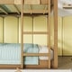 preview thumbnail 6 of 18, Rubber Wood Detachable Triple Twin Bunk Bed with Two Built-in Ladders,Guardrails,Kids and Baby