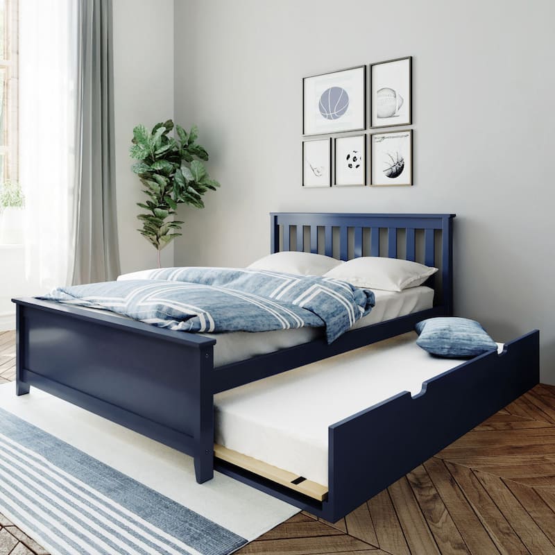 Max and Lily Full Bed with Trundle - Blue