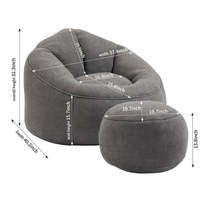 Bedding Bean Bag Sofa Chair High Pressure Foam Bean Bag