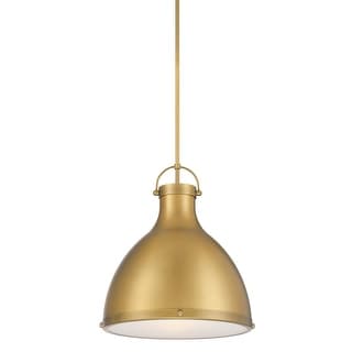 Minka Lavery 3932 Lynk 17" Wide Pendant with Etched Opal Glass Shade