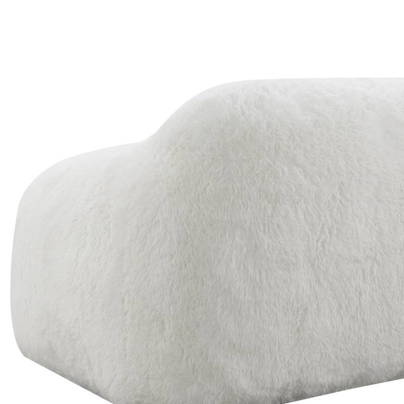 Roundhill Furniture Adell Polar Bear 2-Piece Living Room Set, Sofa and Swivel Chair