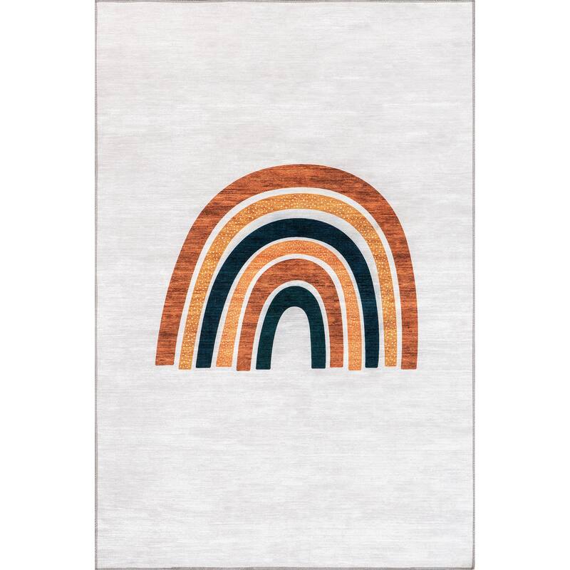 Nuloom Lia SpinClean Single Rainbow Machine Washable Area Rug