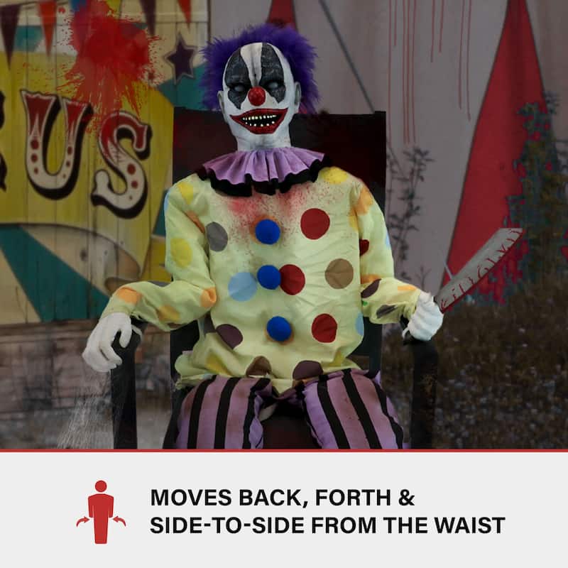 Motion-Activated Thrashing Clown with a Meat Cleaver by Tekky