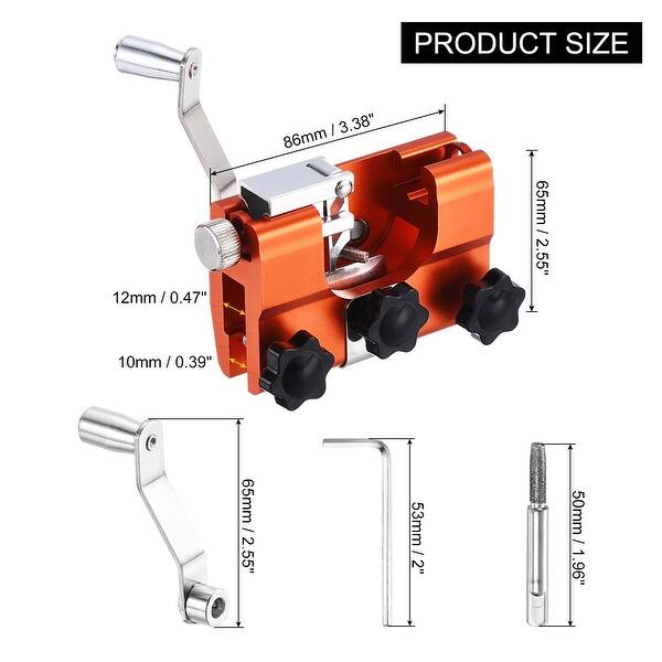 Chainsaw Sharpener Hand-Cranked Chain Sharpening Jig with 3 Grinding ...