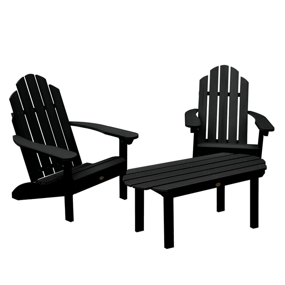 Highwood Classic Adirondack Chair Set with Coffee Table