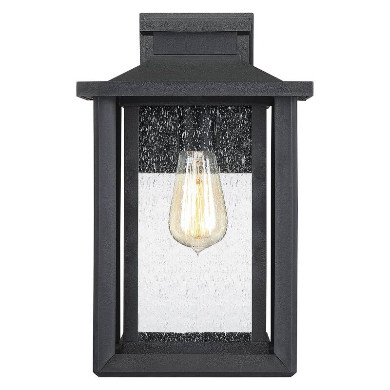 Wakefield 1-Light Outdoor Wall Lantern in Earth Black