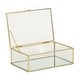 preview thumbnail 11 of 10, Lume Glass & Metal Frame Storage Box