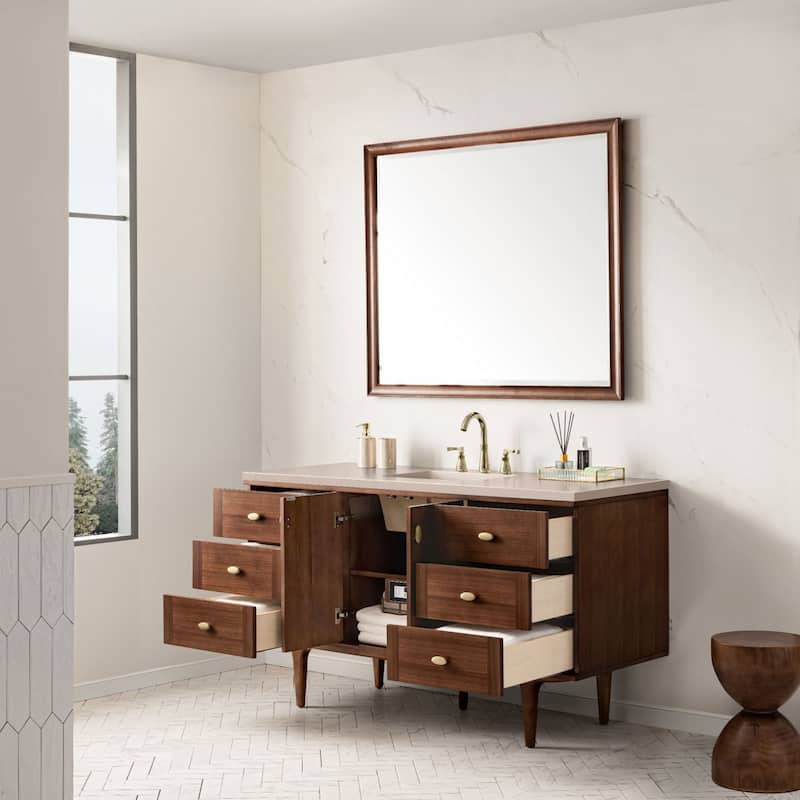 James Martin Vanities 670-V60S-3EMR Amberly 60" Free Standing or Wall
